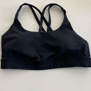 Black Lululemon Energy Bra - Size 8